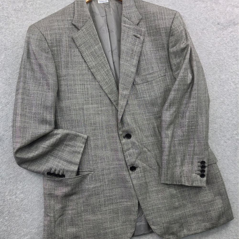 Heritage Luxury BRIONI Wilkes Bashford Sartorial Sport Coat Blazer Mens 46R Gray